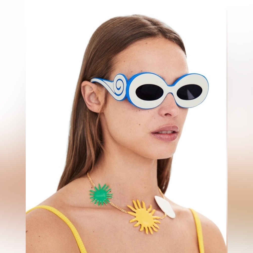 Simon Miller x Mango blue and white sunglasses - never worn!